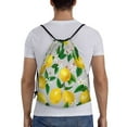 thumbnail image 2 of Kdxio Lemon1 Print Drawstring Backpack Bag,Waterproof Draw String Back Sack, Gym Drawstring Bags Swim Bag For Unisex, 2 of 9
