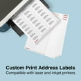thumbnail image 4 of Staples Laser/Inkjet Address Labels 1" x 2 5/8" White 30 Labels/Sheet 18063/SIWT100, 4 of 5