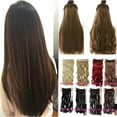 thumbnail image 4 of FLORATA 24-29 Inches Wavy 3/4 Full Head Clip in Hair Extensions One Piece Hair Up to 20 colors, 4 of 6