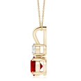 thumbnail image 2 of ANGARA Lab Grown 2.1 Ct Round Ruby and Diamond Two Stone Pendant for Women in 14K Yellow Gold (Size-8mm) | July Birthstone, Birthday, Anniversary, Jewelry Gift for Women | Lab-Grown Ruby Necklace, 2 of 8