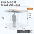 thumbnail image 4 of EAGLE PEAK 8 x 8 Pop Up Canopy Tent Instant Outdoor Canopy Easy Set-up Straight Leg Folding Shelter, 4 of 10
