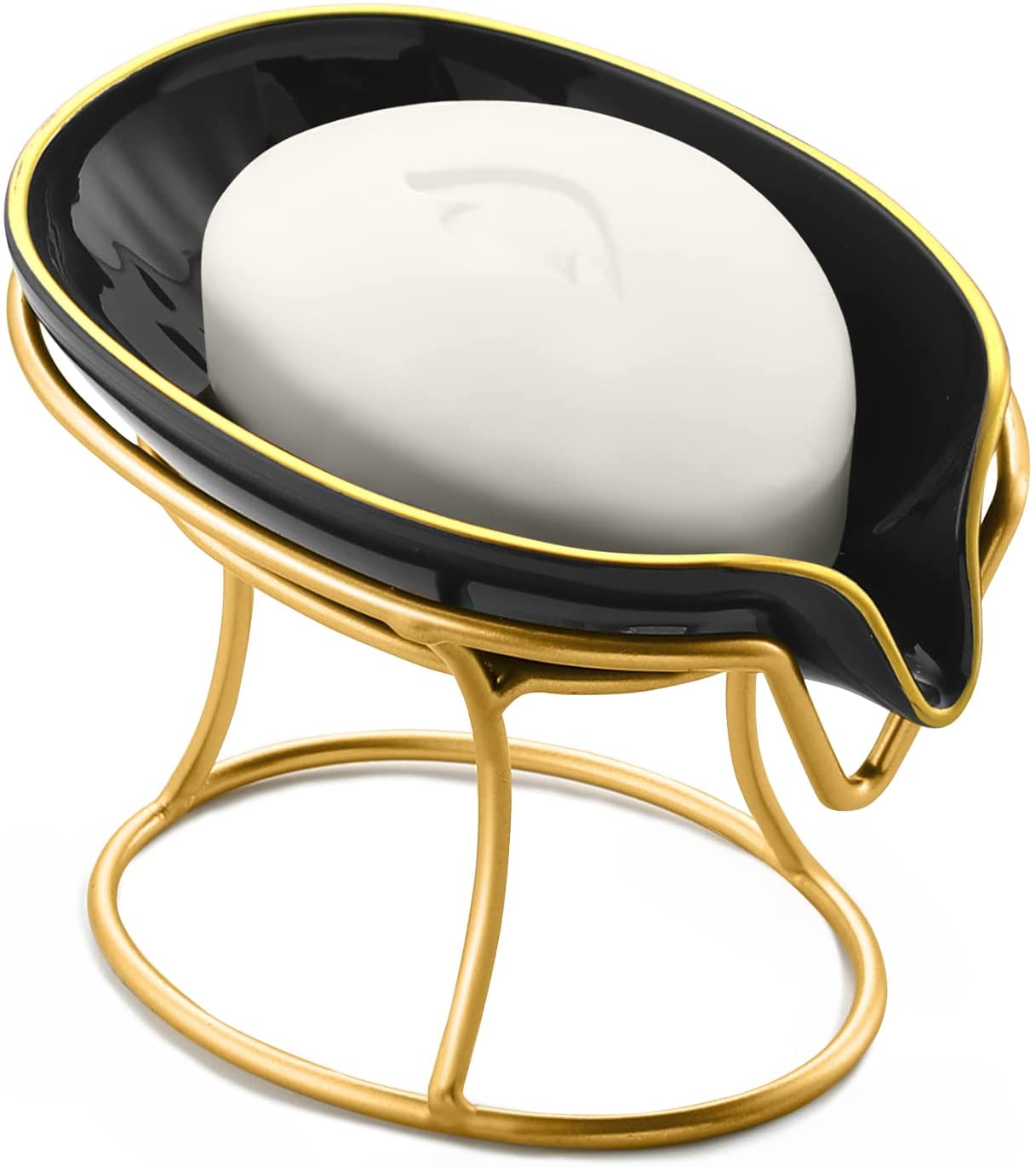 Bar Soap Holder Self Draining Leaf Shape Soap Dish for Shower