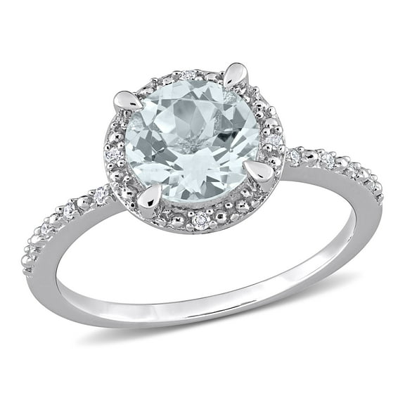 Everly Women's Aquamarine Sterling Silver Ring