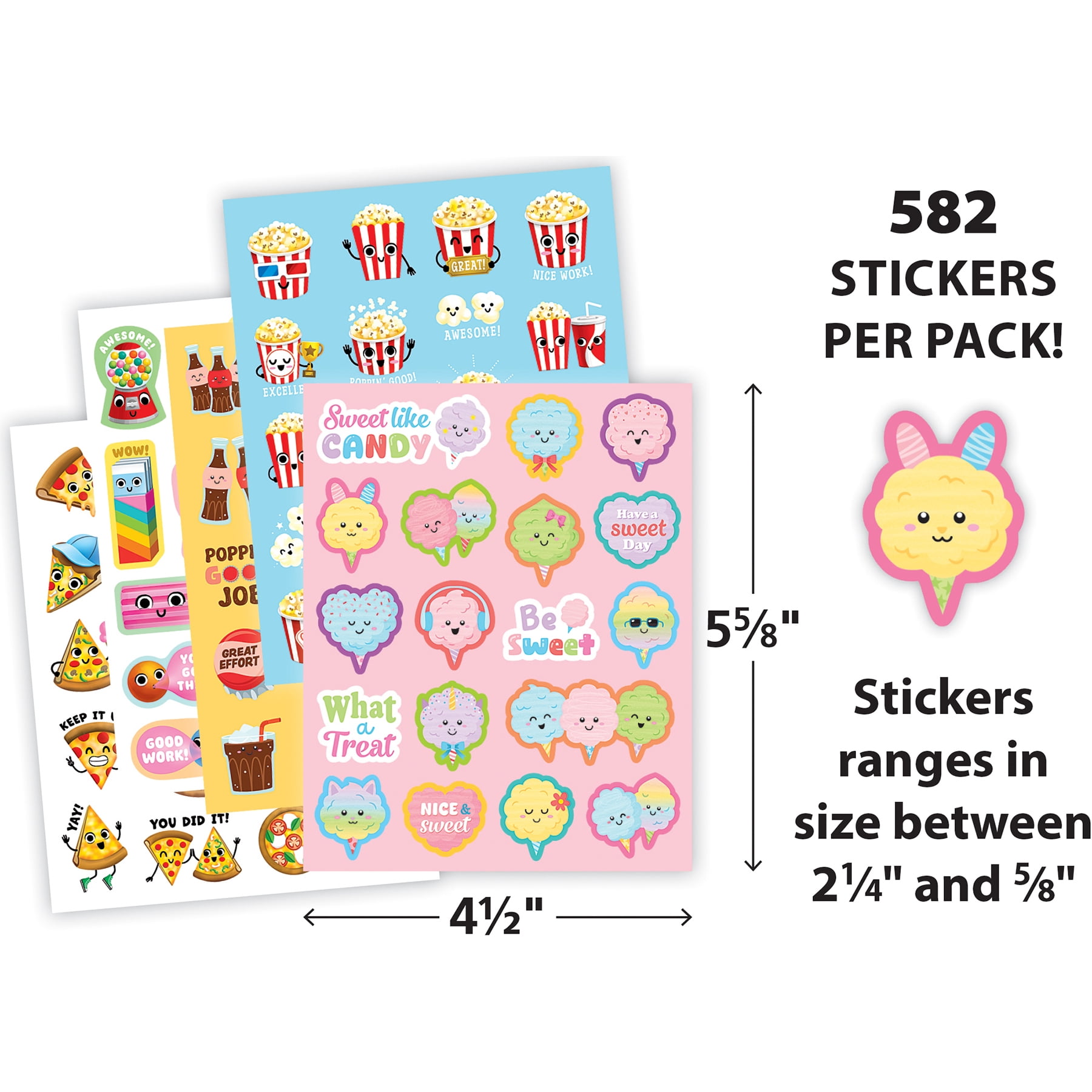 Teacher Created Resources Fun Fair Smelly Stickers, 582 Stickers