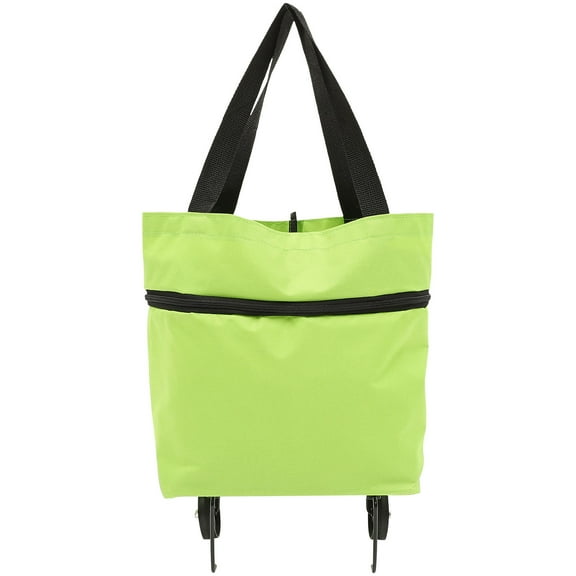 Yardwe Foldable Trolley Bag Large Capacity Green Oxford Fabric for Storage Use
