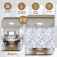 thumbnail image 6 of White Blue Spring Floral Window Privacy Film, Summer Birds Botanical Static Cling UV Sun Blocking Tint Film Heat Control Windows Films for Bedroom Bathroom, Window Stickers 23.6"x59", 6 of 8