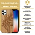 thumbnail image 7 of Case Yard Wooden Case Outside Soft TPU Silicone, Slim Fit Shockproof Wood Protective Phone Cover for Girls Boys Men and Women, Supports Wireless Charging Horse Head Design case for iPhone-12/12-Pro, 7 of 7