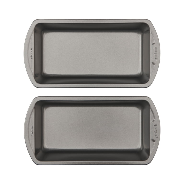 GoodCook 8" x 4" Nonstick Steel Bread Loaf Pans, Set of 2 photo 1