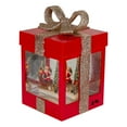 thumbnail image 5 of Northlight 7" Lighted Red Gift Box Christmas Snow Globe with Santa and Reindeer, 5 of 5
