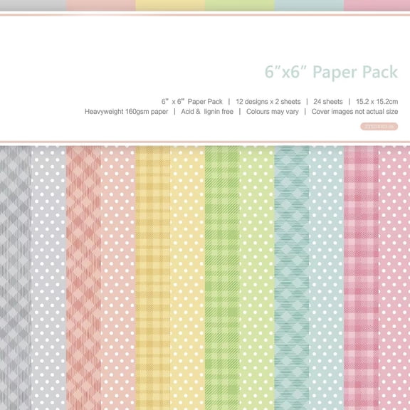 KAISA Polka Dots Scrapbooking Paper Pad-24 Sheets 6In Cute Colorful Aesthetic Decorative for Origami Decoupage Journals Wrapping Folded Material Gift Cardstocks Diy Crafts Photo Album