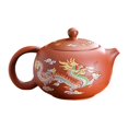 thumbnail image 1 of Tetera de arcilla púrpura, tetera Zisha, tetera clásica que cambia de Color, tetera asiática pintada a mano, tetera de kungfú, tetera china Rojo, 1 of 10