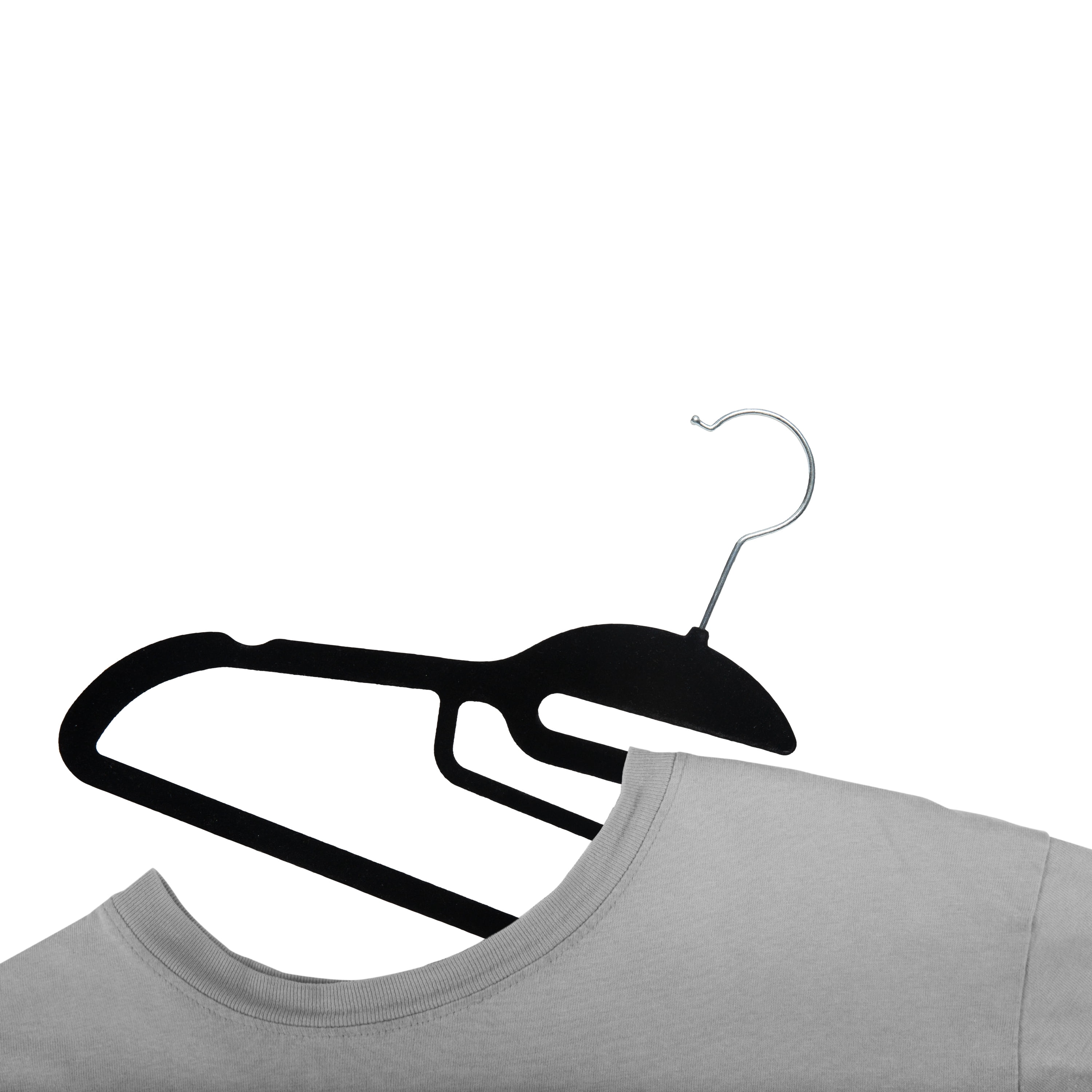 Simplify 24 Pack Velvet Ultimate Shirt Hanger in Black