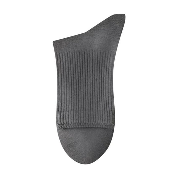 PWPSG 1 Pair Womens Mens Cotton Socks Striped Trim Casual Sock Mid Calf Socks Breathable Workout Socks All Season Wear Dark Gray Free Size