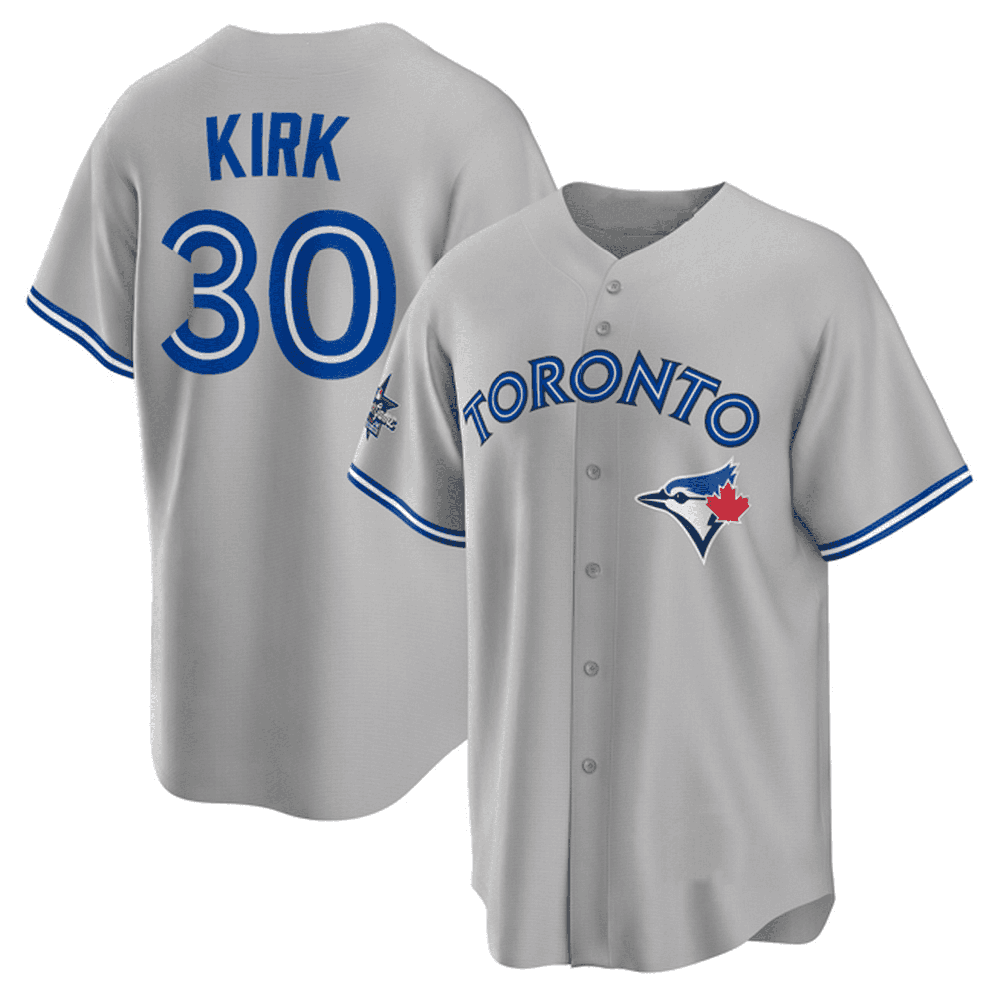 Toronto Blue Jays Adult Men's #30 KIRK Replica Baseball Name