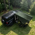 thumbnail image 4 of MTBLYS Suv Car Top Sunshade Tent Black Coated Tarp 280X380Cm Outdoor Camping Wind Ropes Ground Stakes Suction Cups Included, 4 of 6