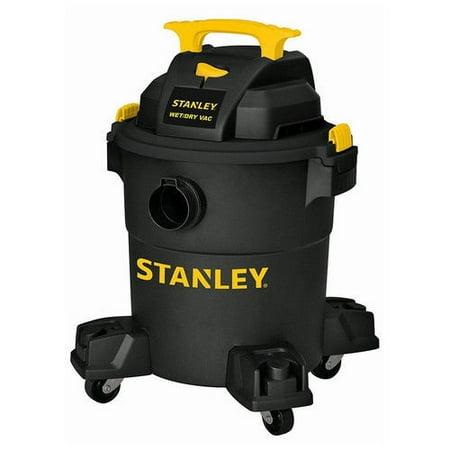 Stanley SL18116P 4.0 Peak HP 6 Gallon Portable Poly Wet Dry Vac with Casters