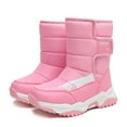 thumbnail image 2 of Gvdentm Cow Girl Boots Warm Snow Boots Kid Outdoor Insulated Winter Boot with Side Zipper Toddler Boots Boys(Pink,4), 2 of 9