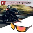 thumbnail image 2 of Gafas de motocicleta únicas 1 Pc, gafas de sol ciclismo UV400, lentes rojos, marco negro, anti-reflejo, tri-acetato de celulosa PC, 2 of 6