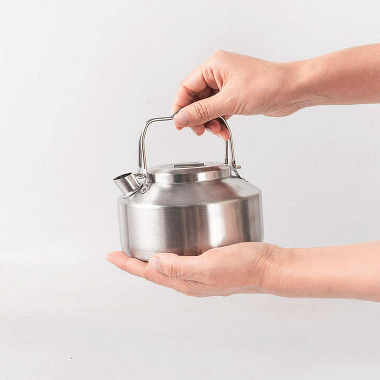 Camping Water Kettle Tea Kettle Small Double Handle for Boiling Water  Portable Camp Tea Coffee Pot Water Boiler for Fishing Kitchen Barbecue