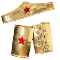 Making Believe Woman of Wonder Star Cuffs and Crown for Woman of Wonder Costume for Women | Woman of Wonder Accessories, Women Woman of Wonder Costume, Woman of Wonder Halloween Costume