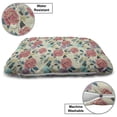 thumbnail image 3 of Flowers Pet Bed, Colorful Grown Roses and Leaves Floral Design, Chew Resistant Pad for Dogs and Cats Cushion with Removable Cover, 24" x 39", Pale Taupe Pale Rust, by Ambesonne, 3 of 4