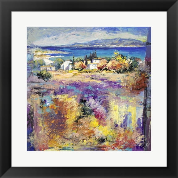 Costa Mediterranea by Luigi Florio, Framed Wall Art, 19.5W x 19.5H