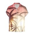 thumbnail image 3 of Camisas De Vestir Para Hombre Slim Fit Hombres Casual Manga corta Primavera Verano Turndown Neck 3D Impreso Camisas Moda Top Blusa Camisas (Khaki, L), 3 of 4