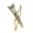 Gold, variant on Unique Design Vintage Arrows Theme Brooch Retro Quiver Pin Alloy Fashion Accessory Suitable For Casual Formal Wear