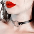 thumbnail image 4 of PU Leather Fetish Collar Gothic Rave Sexy Women Harness Collar Necklaces Fashion Body Bondage Cosplay Bdsm Erotic Accessories, 4 of 4