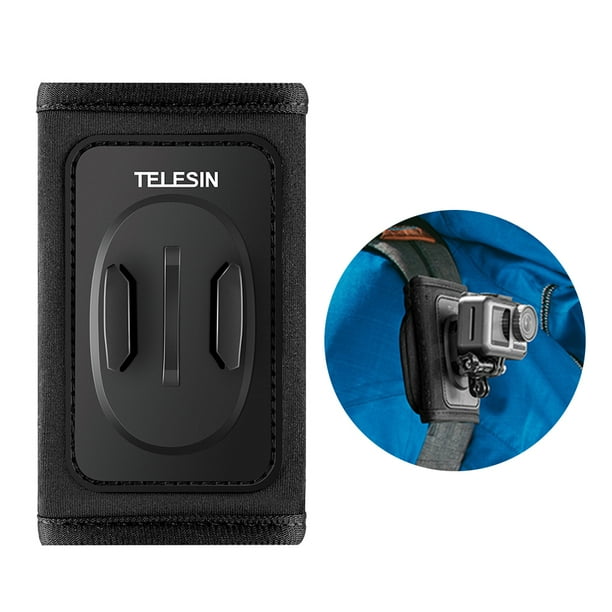 TELESIN Action Camera Backpack Strap Mount Clip Holder Compatible with