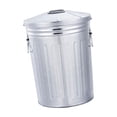 thumbnail image 2 of Cubo de basura metálico para exteriores de 8 l con tapa hermética, multiusos para cocinas y garajes, contenedor de almacenamiento resistente con dos, 2 of 8
