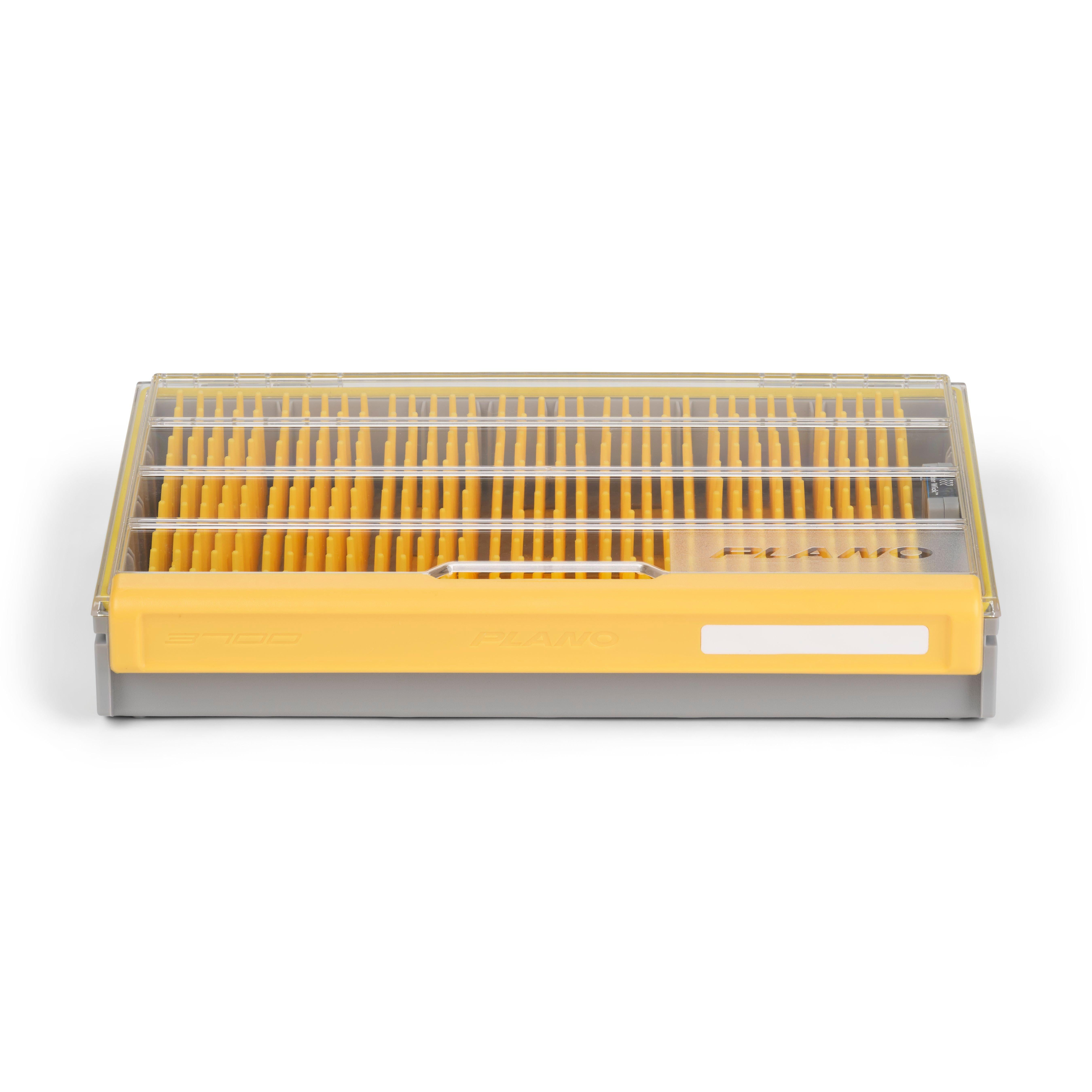 Plano EDGE Flex Crankbait 3700 Premium Waterproof Utility Box, Gray and Yellow