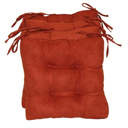 Blazing Needles 16 In Square Micro Suede Dining Chair Cushions Square Micro Suede Dining Chair Cushions Set Of 4