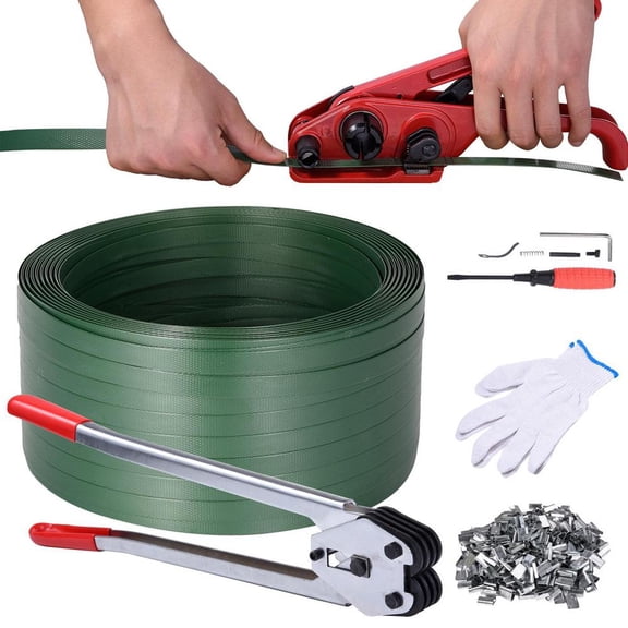 Mulaxen Banding Strapping Kit Banding Sealer Tool Strapping Tensioner Multipurpose Packing Tools with Gloves for Cotton Ceramics Wood skilful