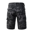 thumbnail image 4 of Homeyce Men's Cargo Shorts Multi Pocket Elastic Waistband Short Button Down Ripstop Straight Leg Cargo Short Relaxed Fit Outdoor Hiking Camo Stretch Pants,Gray L, 4 of 4