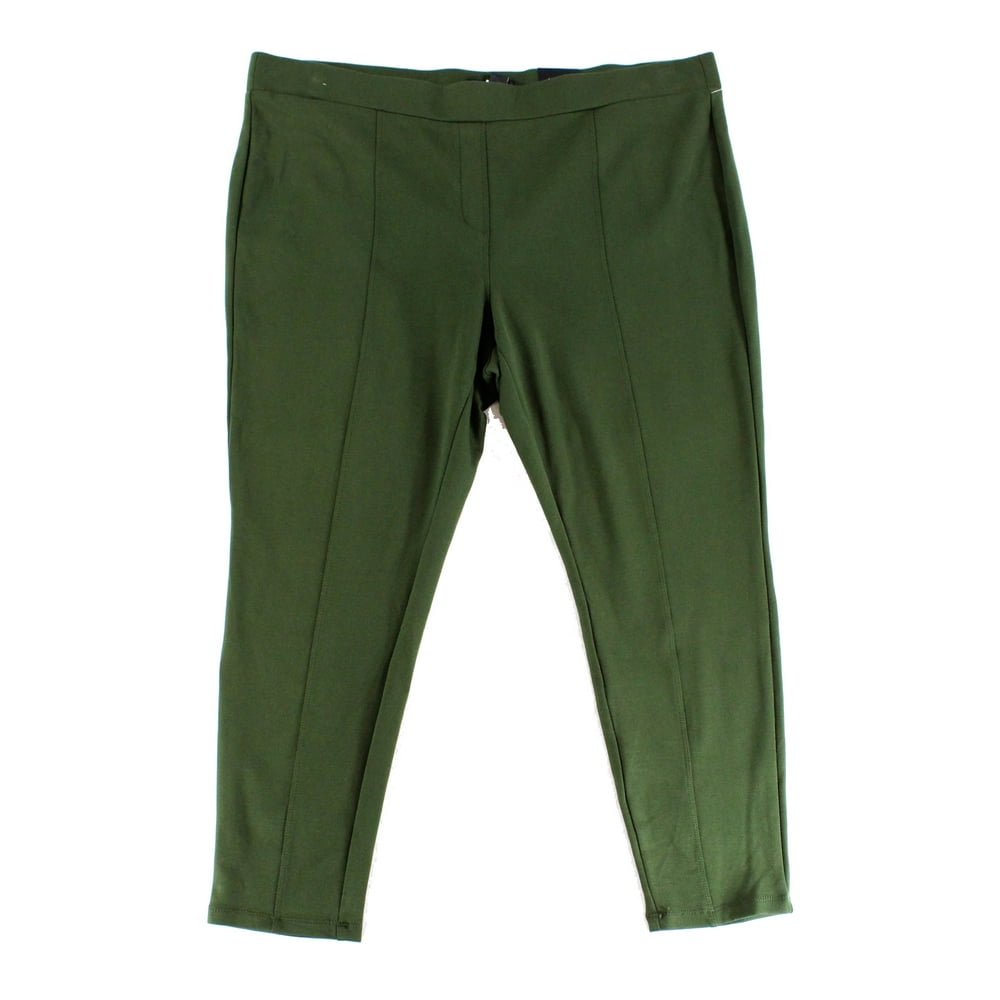 Style & Co. - Style&Co NEW Green Womens Size 24W Plus Seamed Pull-On Stretch Pants - Walmart.com