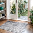 thumbnail image 3 of Bloom Rugs Washable Non-Slip 2' x 3' Rug - Gray / Charcoal / Blue Modern Abstract Area Rug for Living Room, Bedroom, Dining Room, and Kitchen - Exact size: 2' x 3', 3 of 10