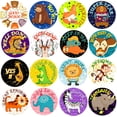thumbnail image 1 of 800Pcs Animal Reward Stickers for Kids, 2 Rolls 1 3/5 Inch Self Adhesive Positive Words Incentive Sticker Label Animal Shape Wall Decals for Teacher Classroom Supplies and School Favor, 16 Styles, 1 of 6