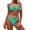 Green, variant on Women's Bikini Swimsuits, Swimming Suits for Women, Bathing Suit for Women 2 Piece, 2 Piece Swimsuit for Women, Women Two Piece Triangle Bikini Set Bathing Suit Swimsuit Full Coverage Bottom, Black L