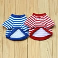 thumbnail image 4 of Camiseta de verano con rayas para perros y gatos pequeños, importada, tallas XS a XL, 4 of 6