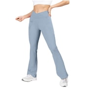 Chbgutlmr Flare Leggings for Women High Waist Slim Comfy Gym Athletic Boot Cut Trousers with Pockets