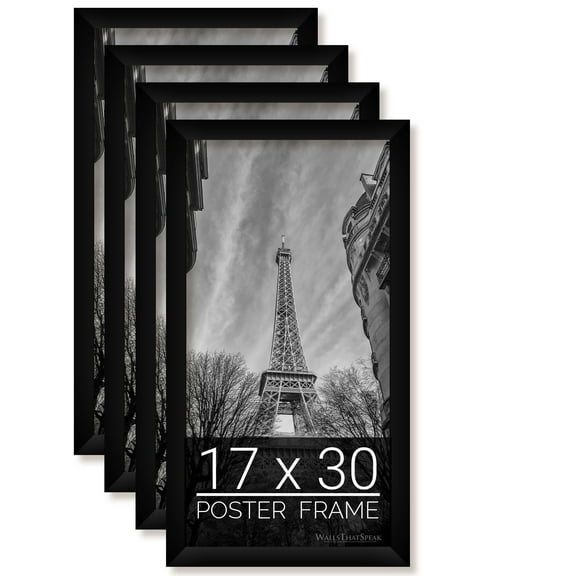 17x30 Black Picture Frame for Puzzles Posters Photos or Artwork, Set of 4