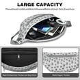 thumbnail image 4 of Fanny Pack Black and White Christmas Snowflake Pattern Waist Pack Bag,Running Cross Bag,Waterproof Large Fanny Packs for Women Men for Travel Running Hiking Cycling, 4 of 6