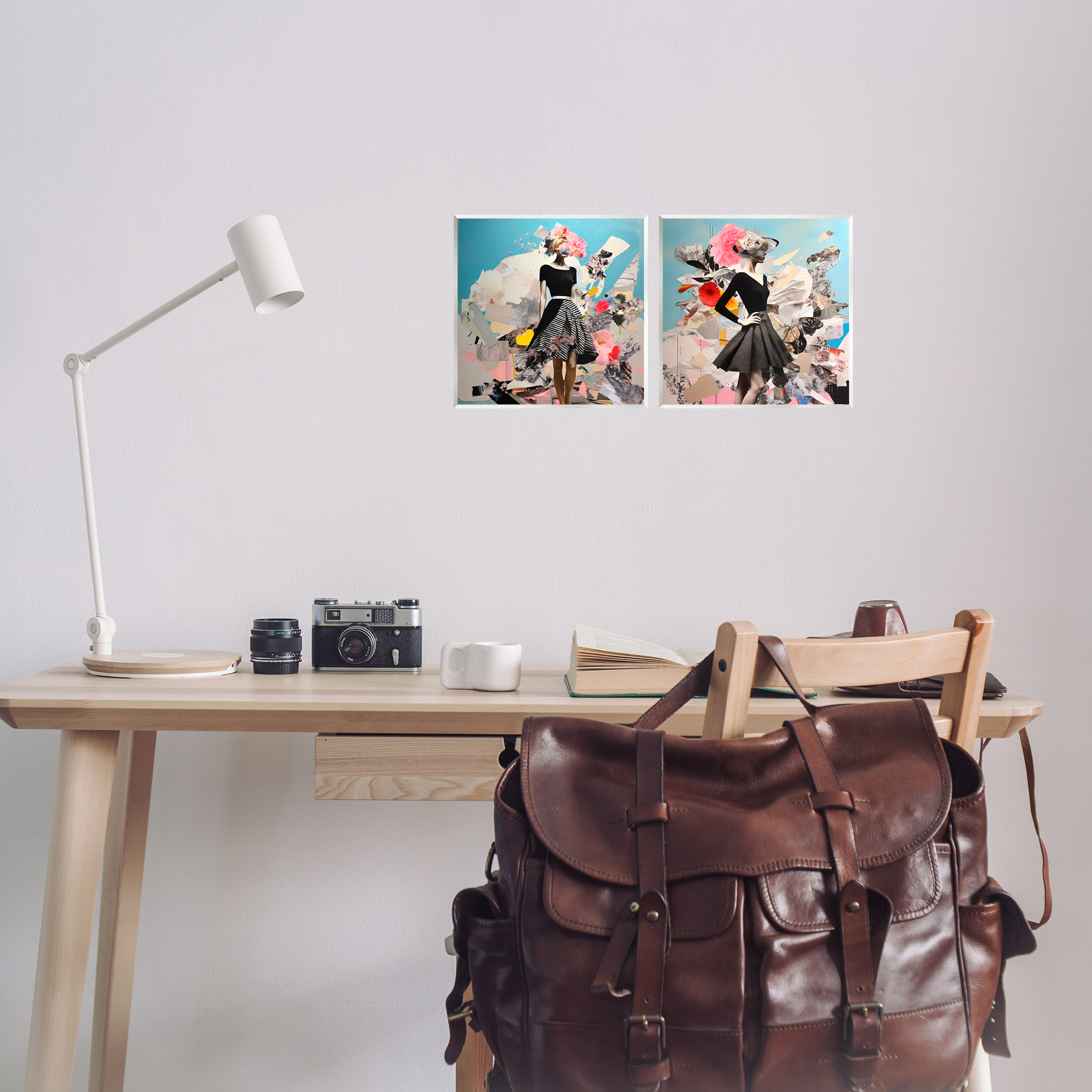Stupell Industries Glam Fashion Figure Pose People Painting Unframed Art Print Wall Art, 12 x 12, Set of 2