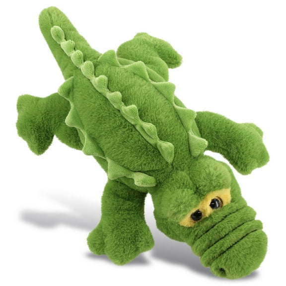 DolliBu Plush Alligator Stuffed Animal - Soft Huggable Green Alligator Small, Adorable Playtime Plush Toy, Cute Wild Life Cuddle Gift, Super Soft Plush Doll Animal Toy for Kids and Adult - 14 Inch