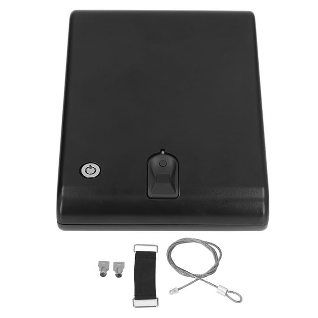 Fingerprint Safe Box Portable Steel Quick Access Car Security Box with Safety Rope for Valuable Items