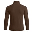 thumbnail image 6 of Men's Stretch Muscle Tshirts Turtleneck Long Sleeve Knit Tees Casual Slim Fit Basic Shirt Tops Business Casual Workwear, 6 of 7