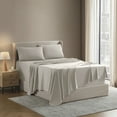 thumbnail image 3 of Clara Clark King Sheets Set, Hotel Luxury 4 PIece Deep Pocket Sheets, Ultra Soft Microfiber Bed Sheets Set, Cream, 3 of 9