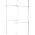 thumbnail image 4 of Clothing Garment Rack, Adjustable Clothes Hanger Telescopic Garment Rack Movable Hanging Rail Wardrobe Organizer, 4 of 8