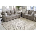 thumbnail image 2 of Signature Design by Ashley Leesdale 8' x 10' White, Brown, and Black Striped Rug, 2 of 4